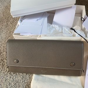 Celine large flap multifunction wallet